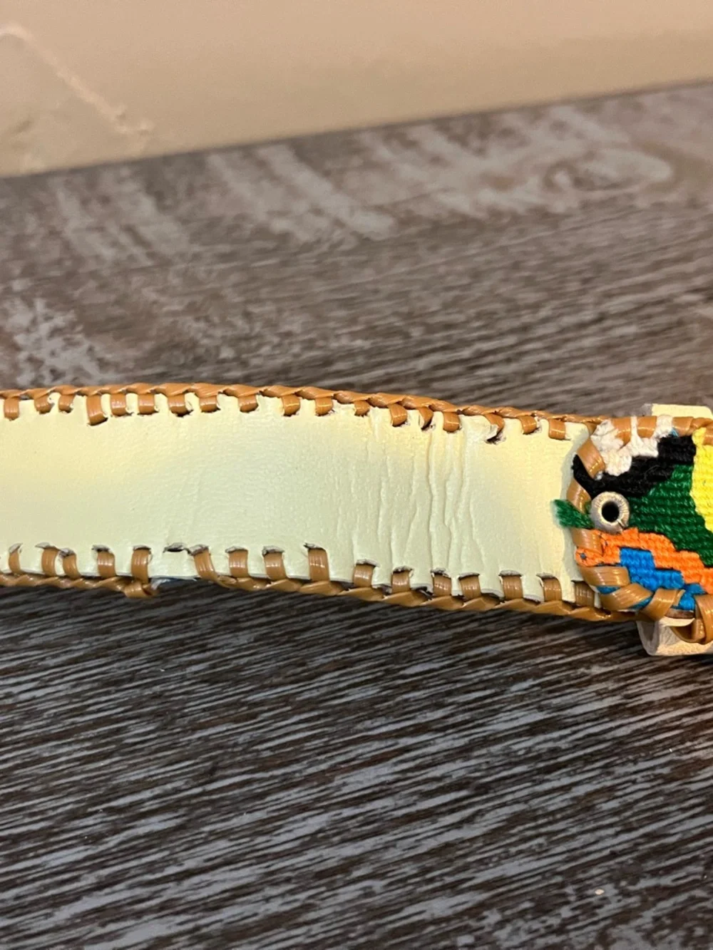 Vintage handmade Guatemalan belt 1.5 inches x 38 inches